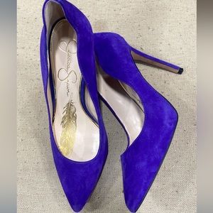Purple suede Jessica Simpson heels 7.5